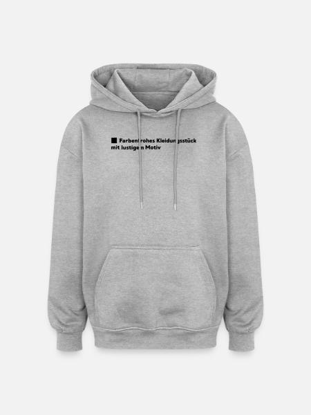 Farbenfrohe Kleidung - Oversized Unisex Hoodie - Grau meliert