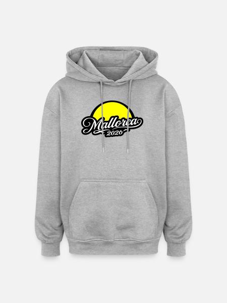 Mallorca 2026 Sun - Oversized Unisex Hoodie - heather grey