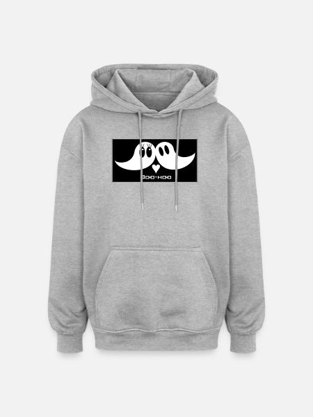 Des fantômes, ma chère - Sweat à capuche oversize unisexe - gris chiné