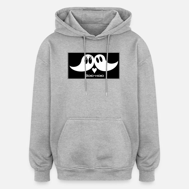 Des fantômes, ma chère - Sweat à capuche oversize unisexe - gris chiné