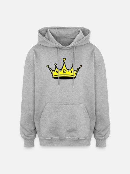 Crown Royal King - Oversized Unisex Hoodie - heather grey