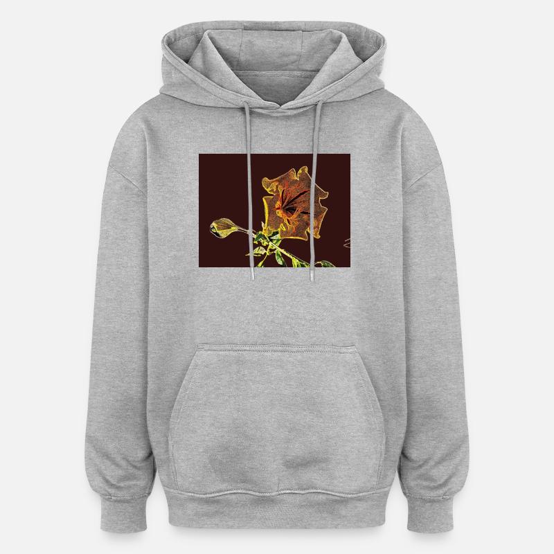 Solandra - Sweat à capuche oversize unisexe - gris chiné