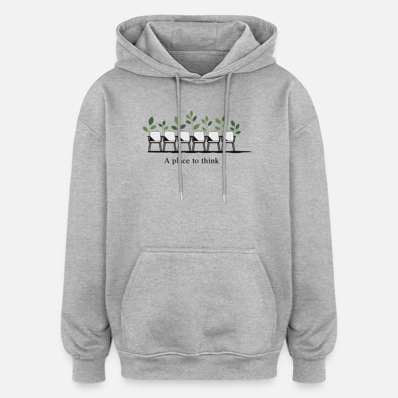 Üppige Thinkspace-Stühle - Oversized Unisex Hoodie - Grau meliert