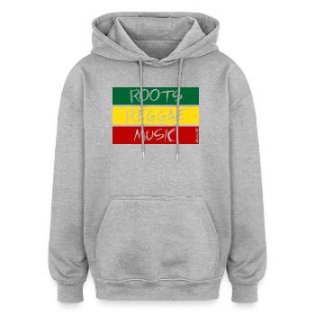roots reggae music - Oversized Unisex Hoodie - heather grey - Front - Noah (186cm)