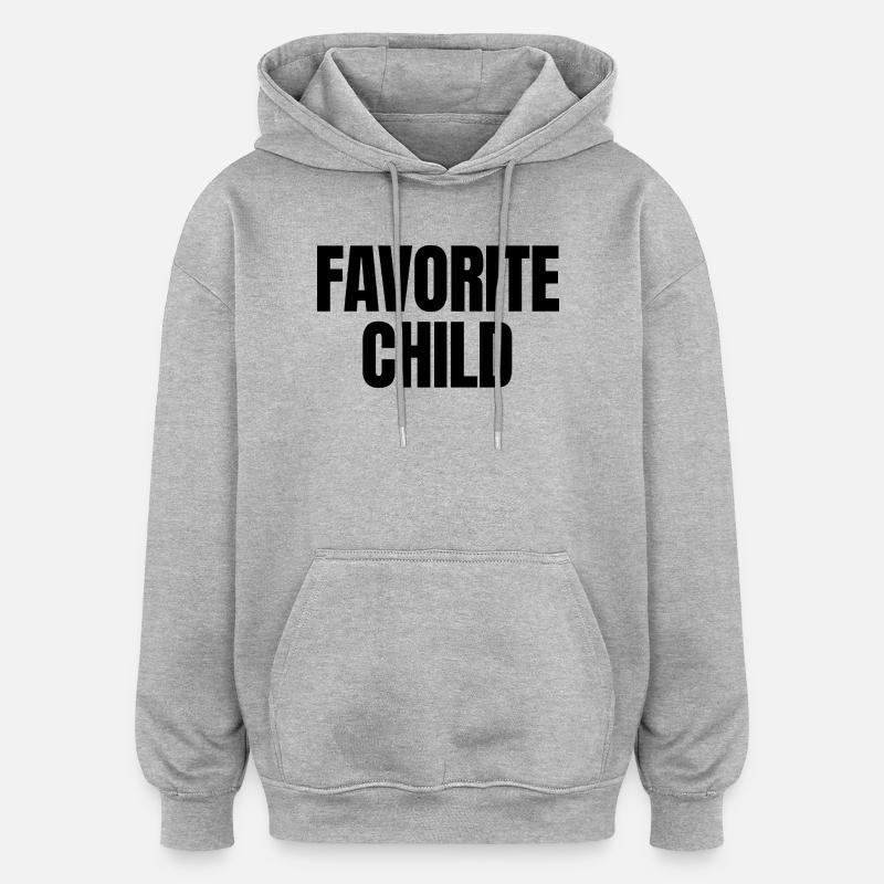 Enfant préféré - Sweat à capuche oversize unisexe - gris chiné