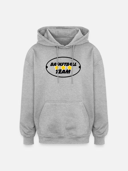 Basketball team - Oversized Unisex Hoodie - heather grey