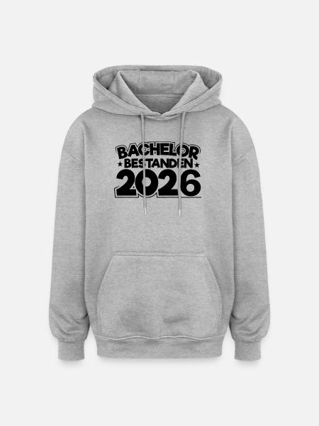Bachelor 2026 Graduation Graduation - Oversized Unisex Hoodie - heather grey