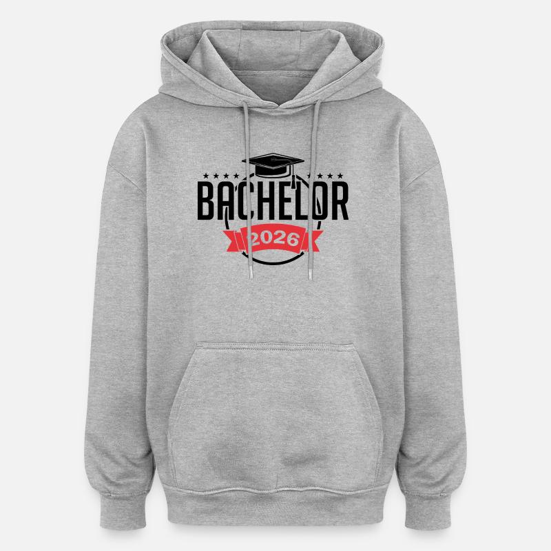 Bachelor 2026 Abschluss Promotion Sponsion - Oversized Unisex Hoodie - Grau meliert