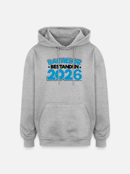 Bachelor 2026 Graduation Graduation - Oversized Unisex Hoodie - heather grey