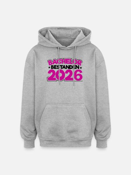 Bachelor 2026 Graduation Graduation - Oversized Unisex Hoodie - heather grey