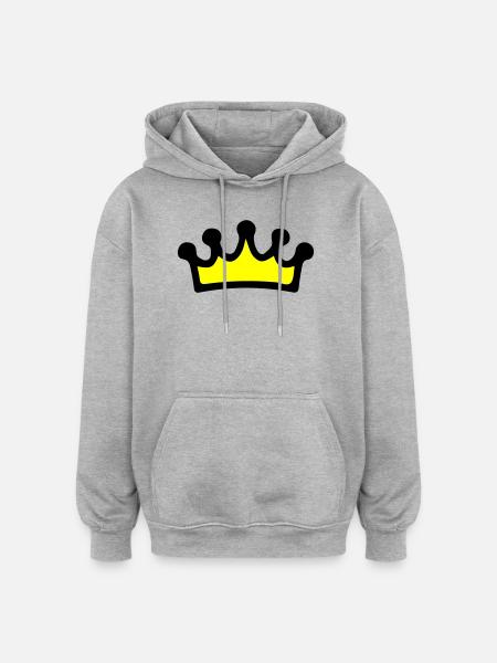 Crown Symbol - Oversized Unisex Hoodie - heather grey