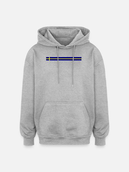 Sweden flag icon - Oversized Unisex Hoodie - heather grey