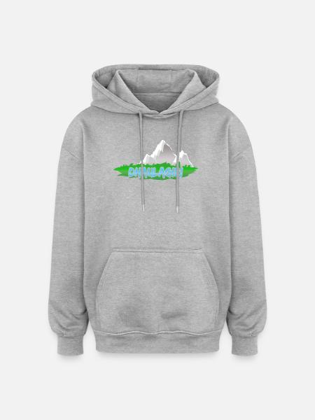 Dhaulagiri Dhaulagiri - Oversized Unisex Hoodie - Grau meliert