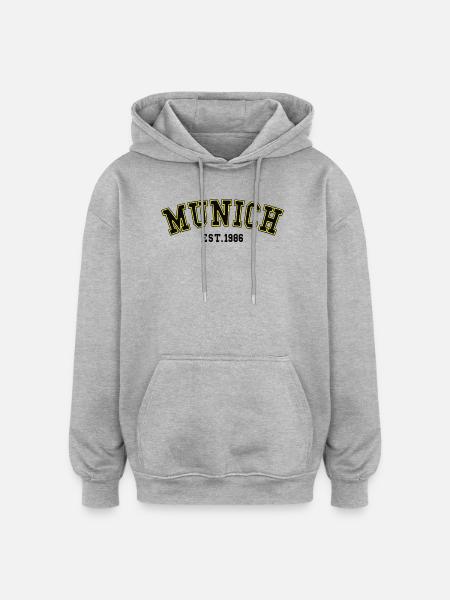 Munich Est. 1986 - Oversized Unisex Hoodie - heather grey