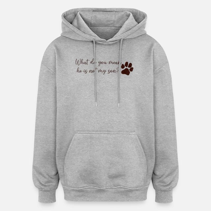 Mamma/Papà Cane - Felpa con cappuccio unisex oversize - grigio melange