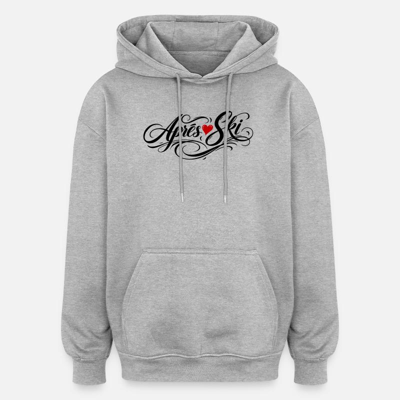 Apres Ski Liebe - Oversized Unisex Hoodie - Grau meliert