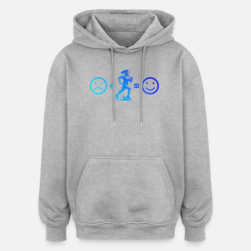Motif emblématique de la course - Sweat à capuche oversize unisexe - gris chiné