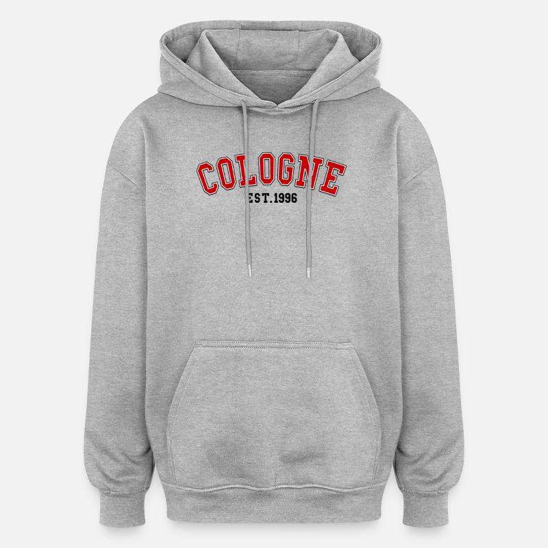 Köln gegründet 1996 - Oversized Unisex Hoodie - Grau meliert