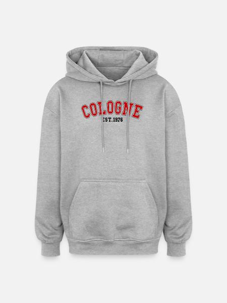 Köln gegründet 1976 - Oversized Unisex Hoodie - Grau meliert