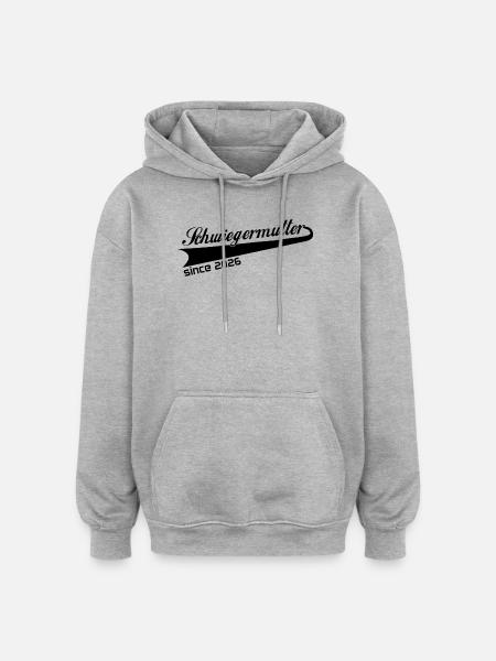 schwiegermutter 2026, beste schwiegermutter ever - Oversized Unisex Hoodie - Grau meliert