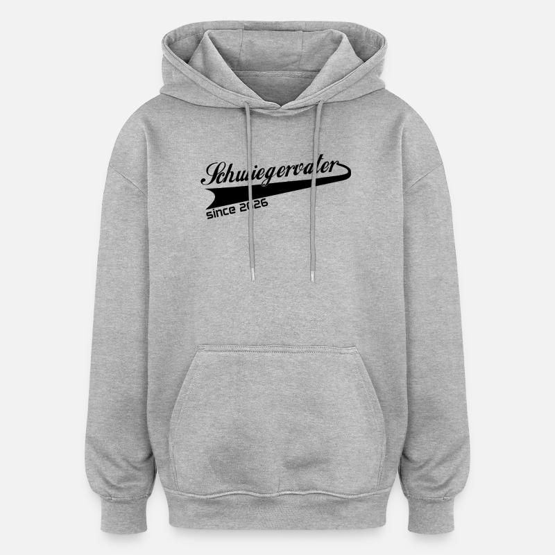 Schwiegervater 2026, bester Schwiegervati ever - Oversized Unisex Hoodie - Grau meliert