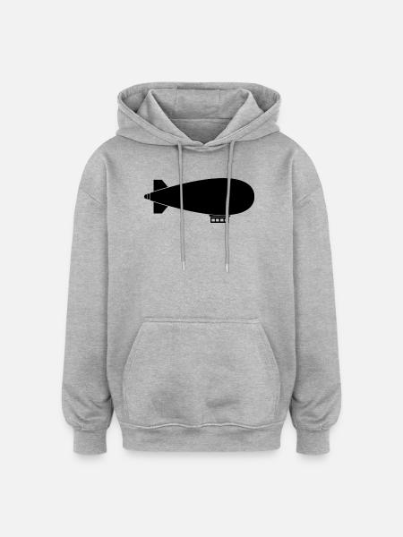 Dirigeable - Sweat à capuche oversize unisexe - gris chiné