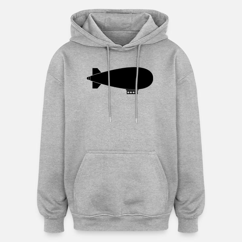 Luftschiff - Oversized Unisex Hoodie - Grau meliert