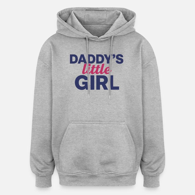 Fars lille pige søde datter-design - Oversize unisex hoodie - grå meleret