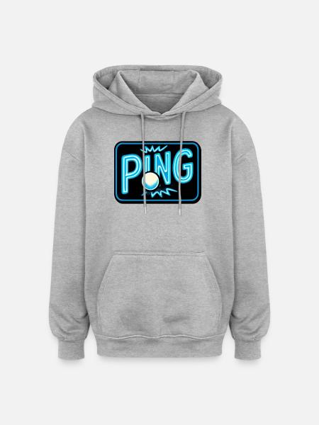Bordtennis - Tennis de Table - Oversize unisex hoodie - grå meleret