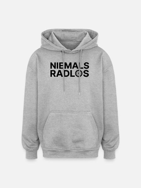 never bikeless - Oversized Unisex Hoodie - heather grey