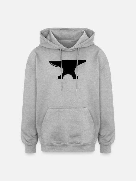 Anvil - Oversized Unisex Hoodie - heather grey