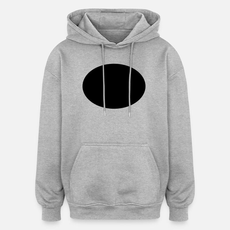 Ellipse oder Oval - Oversized Unisex Hoodie - Grau meliert