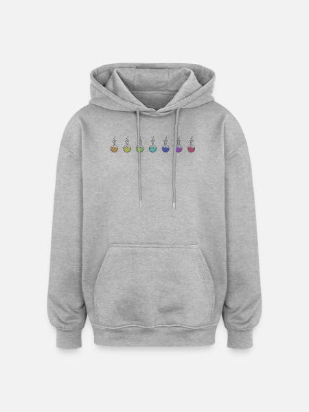 Chemie Experiment im Labor - Oversized Unisex Hoodie - Grau meliert
