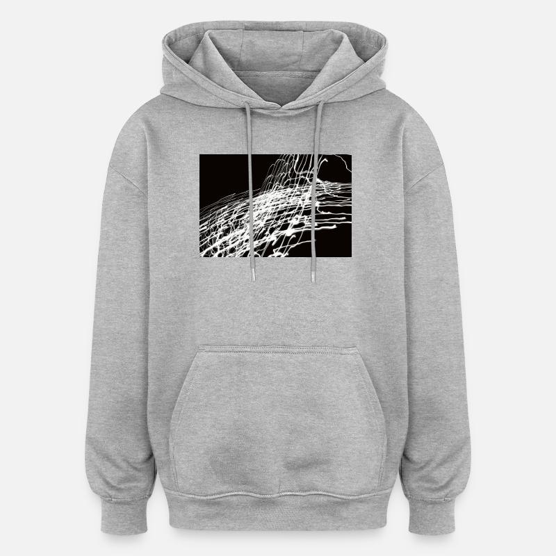 Lichtspiele 2 - Sweat à capuche oversize unisexe - gris chiné