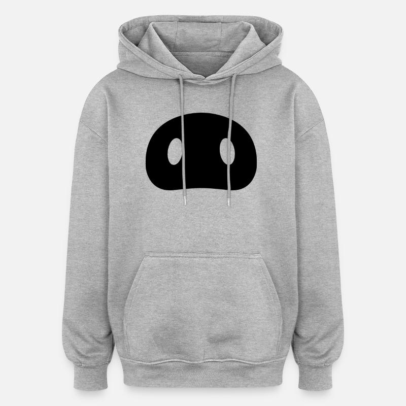 Museau de cochon - Sweat à capuche oversize unisexe - gris chiné