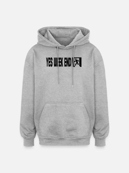 Yes Week End - Emergency - Oversized Unisex Hoodie - heather grey