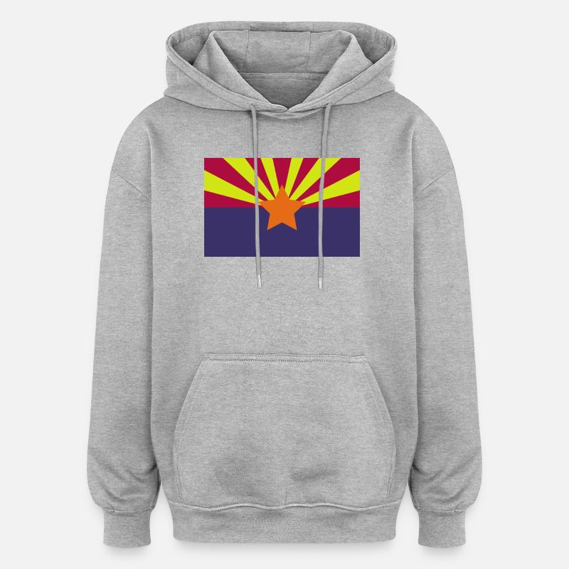 Drapeau de l’Arizona - Sweat à capuche oversize unisexe - gris chiné