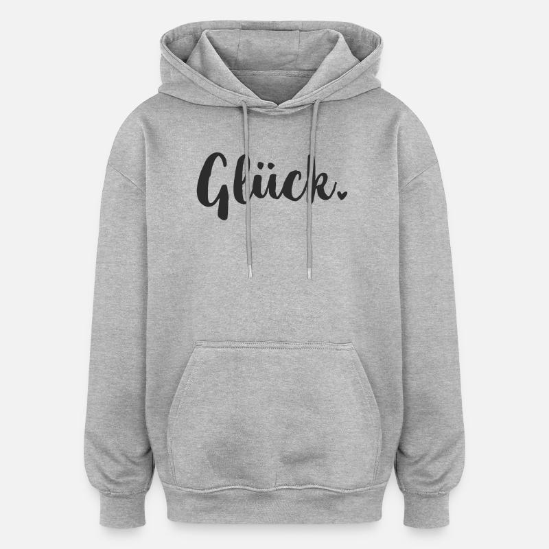 Happiness Statement - Oversized Unisex Hoodie - heather grey