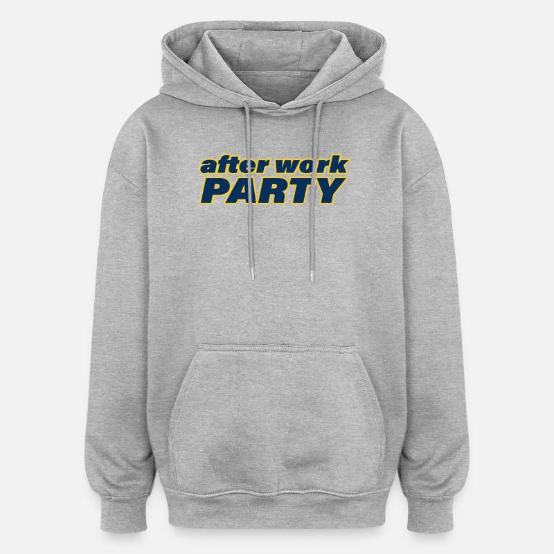SOIRÉE AFTER WORK - Sweat à capuche oversize unisexe - gris chiné