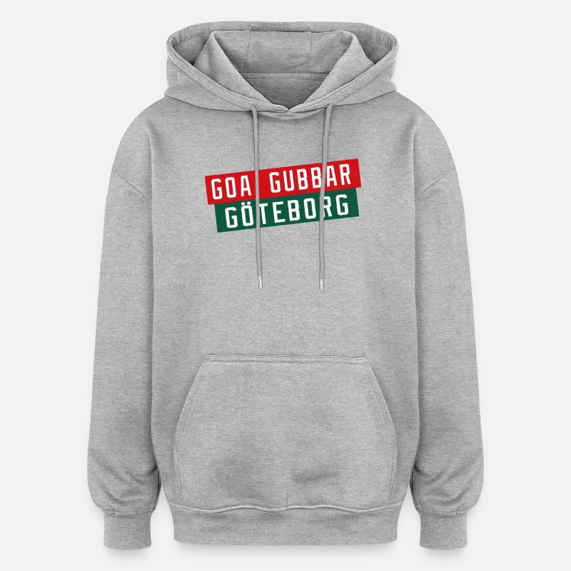 Göteborg Goa Gubbar - Oversized Unisex Hoodie - Grau meliert