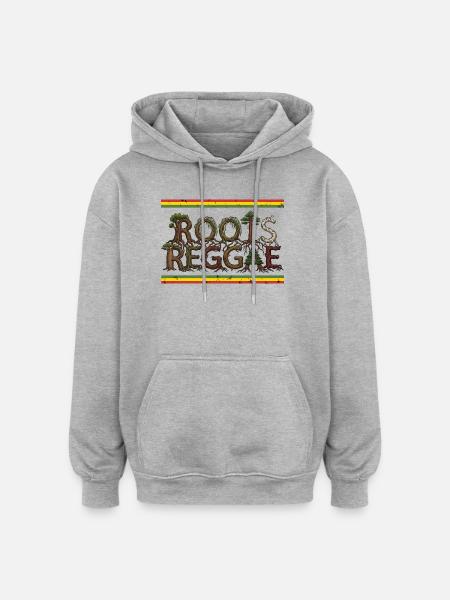 Roots Reggae Forest - Oversized Unisex Hoodie - heather grey