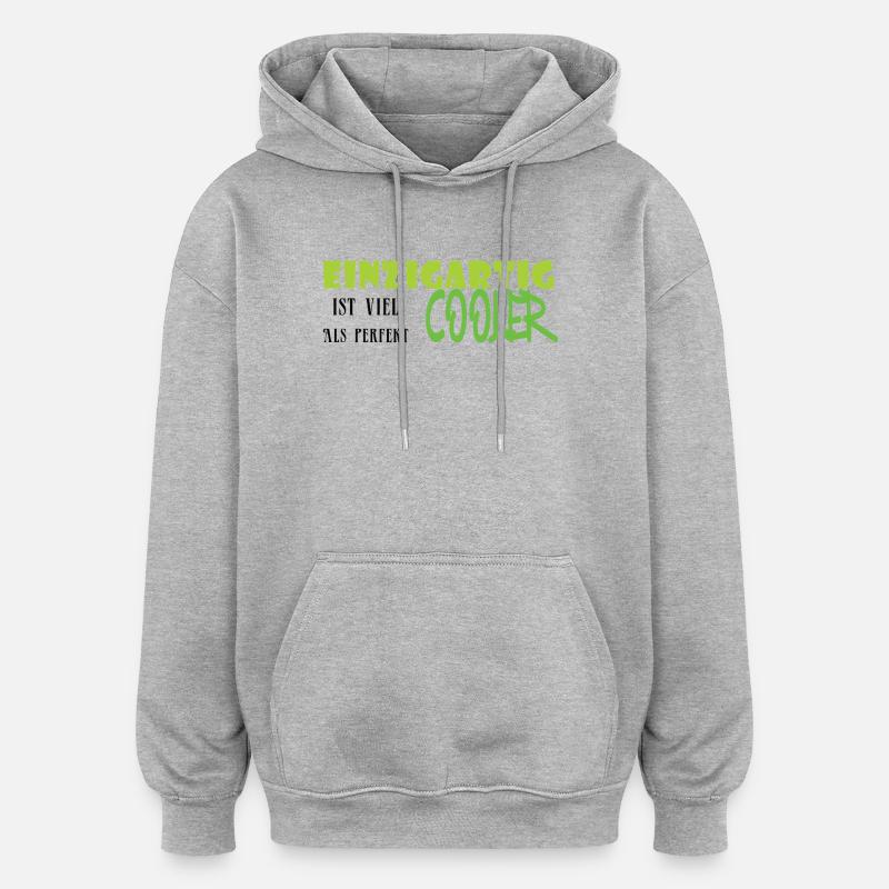Einzigartig Cooler Graffiti - Oversized Unisex Hoodie - Grau meliert
