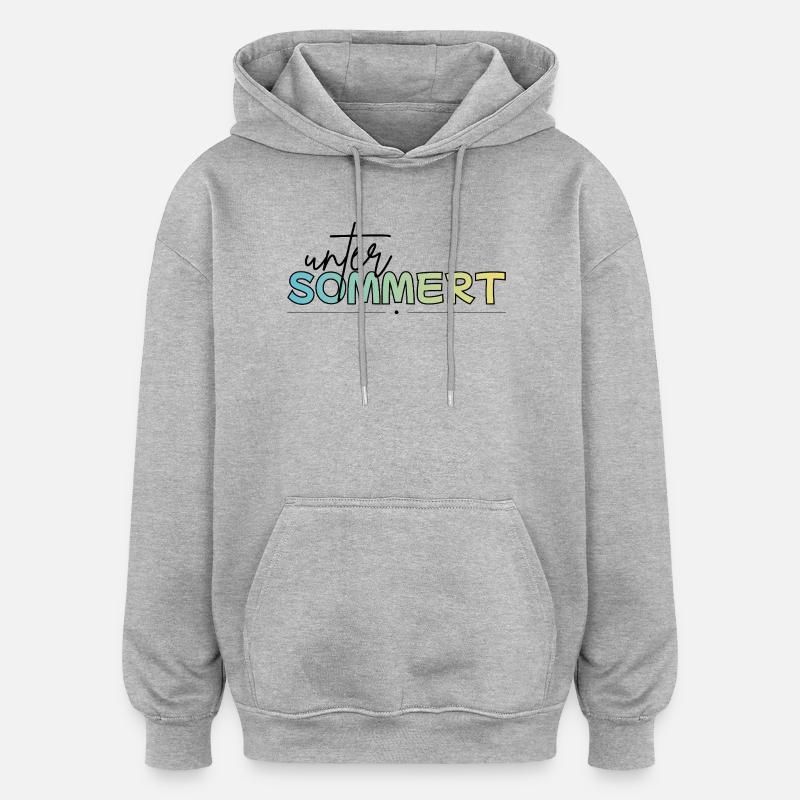 Sous été, vacances, été - Sweat à capuche oversize unisexe - gris chiné