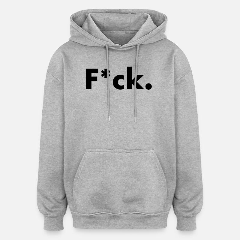 . - Sweat à capuche oversize unisexe - gris chiné