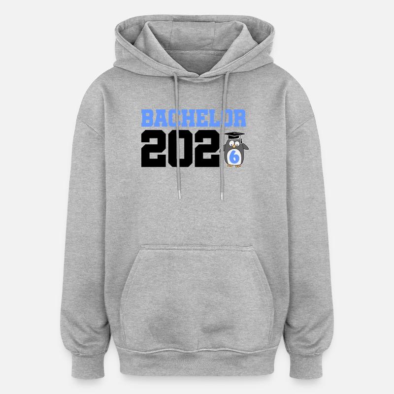Licence 2026 Diplôme de Licence - Sweat à capuche oversize unisexe - gris chiné
