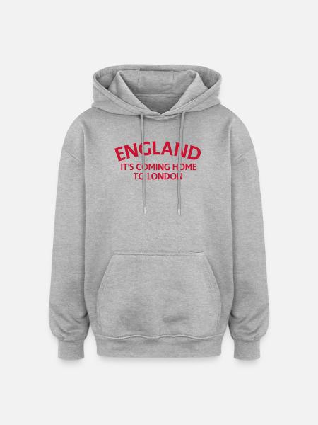 L’Angleterre rentrant à Londres - Sweat à capuche oversize unisexe - gris chiné