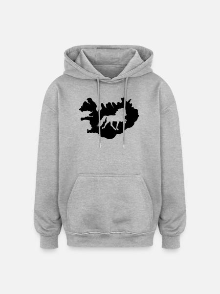 Tölter Island - Oversized Unisex Hoodie - heather grey