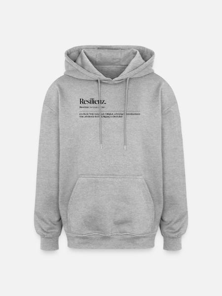 Resilience - Oversized Unisex Hoodie - heather grey