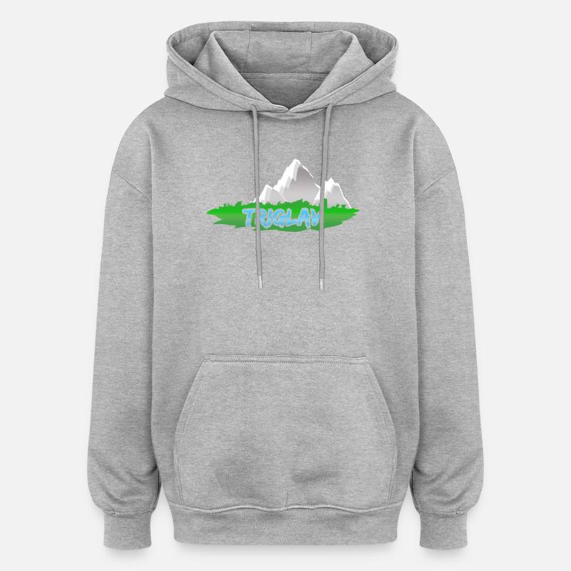 Triglav - Sweat à capuche oversize unisexe - gris chiné