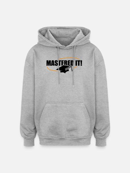 Master 2026 Diplôme - Sweat à capuche oversize unisexe - gris chiné